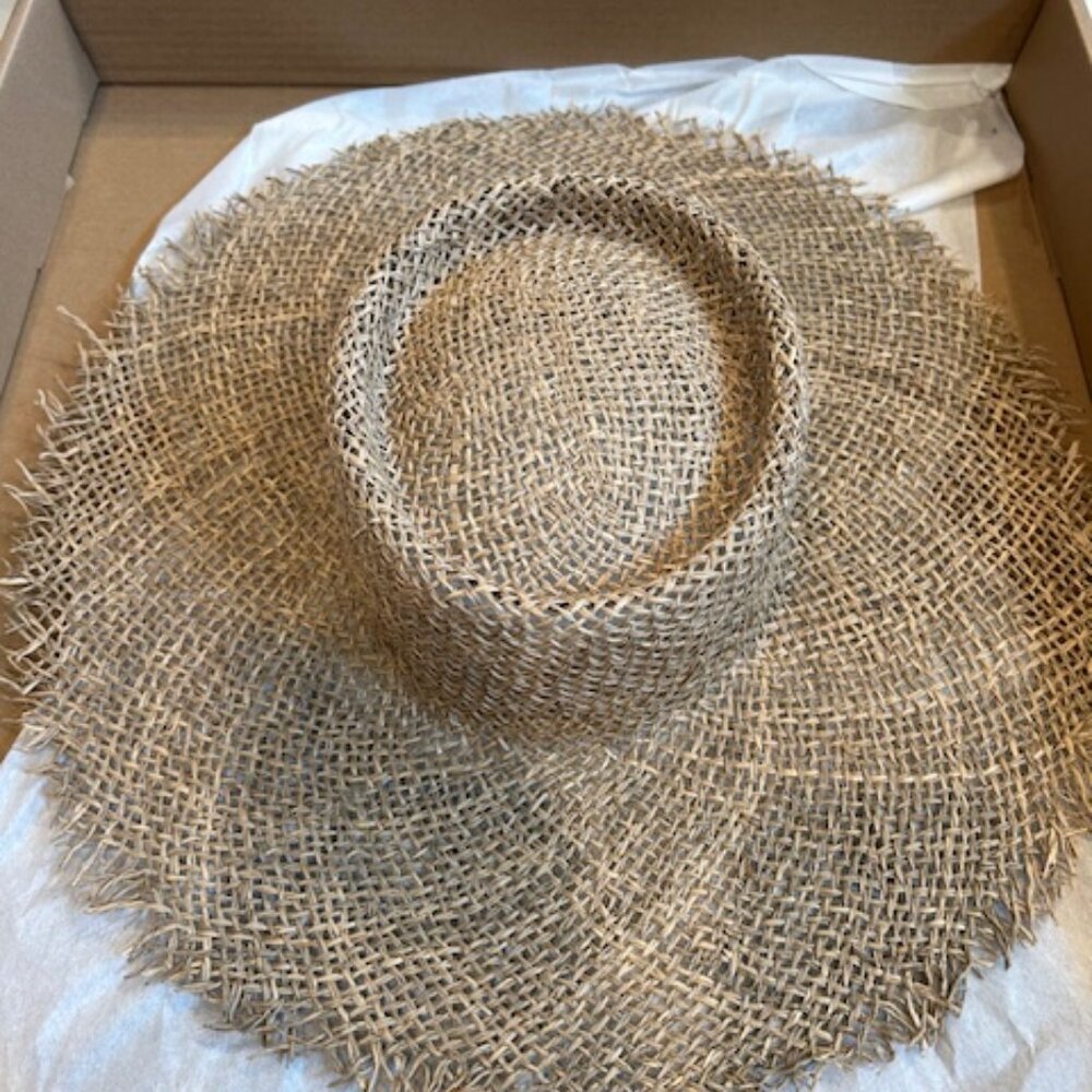 Lack of Color Sunnydip Fray Boater Straw Hat 55cm (S)